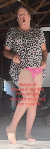 Exposed sissy faggot Jenni sleeps in nighties